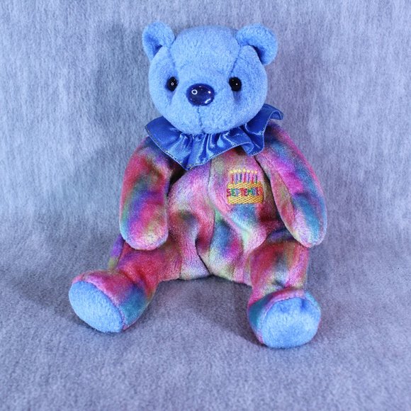 TY Beanie Baby SEPTEMBER the Birthday Bear Plush 7" Stuffed Animal Toy - Picture 1 of 6